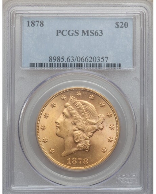 Picture of 1878 $20 Liberty Double Eagle MS63