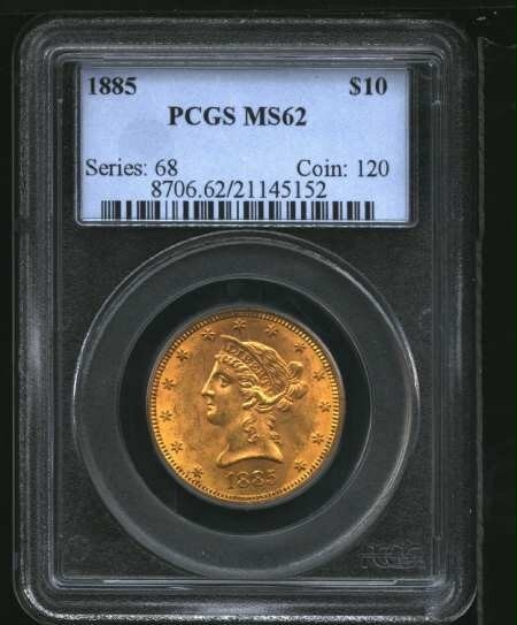 Picture of 1885 $10 Liberty Eagle MS62