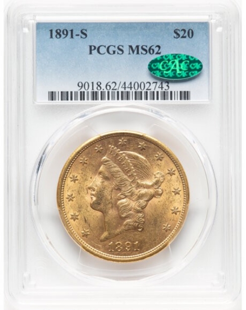 Picture of 1891S $20 Liberty Double Eagle MS62