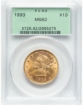 Picture of 1893 $10 Liberty Eagle MS62