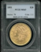 Picture of 1893 $20 Liberty Double Eagle MS63