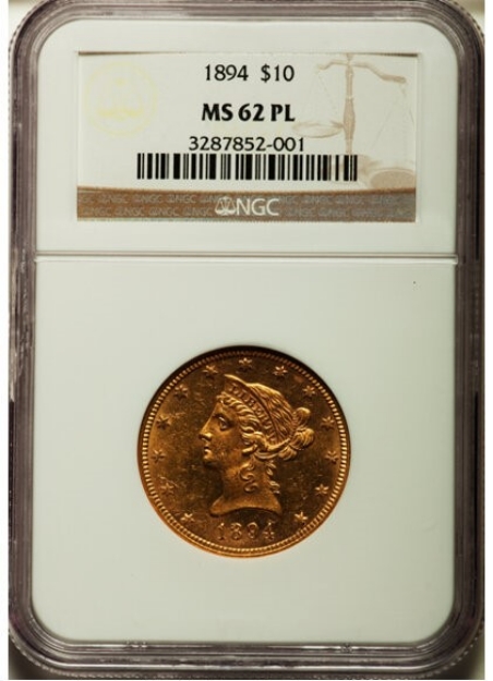 Picture of 1894 $10 Liberty Eagle MS62