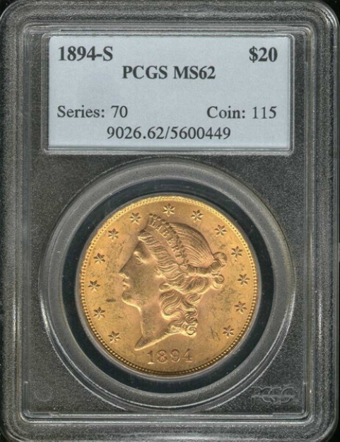 Picture of 1894S $20 Liberty Double Eagle MS62