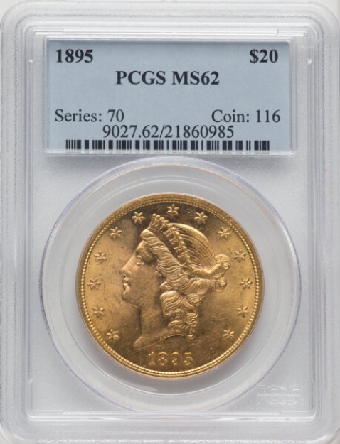 Picture of 1895 $20 Liberty Double Eagle MS62