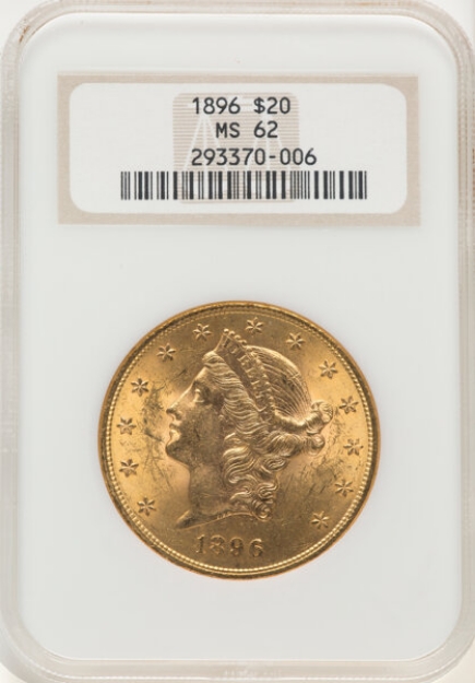 Picture of 1896 $20 Liberty Double Eagle MS62