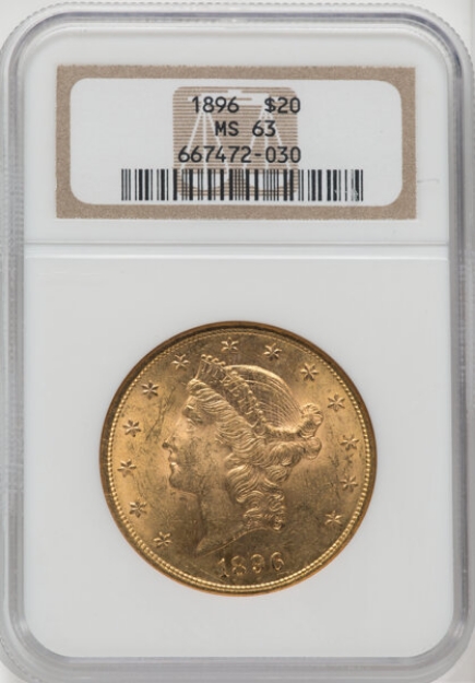 Picture of 1896 $20 Liberty Double Eagle MS63