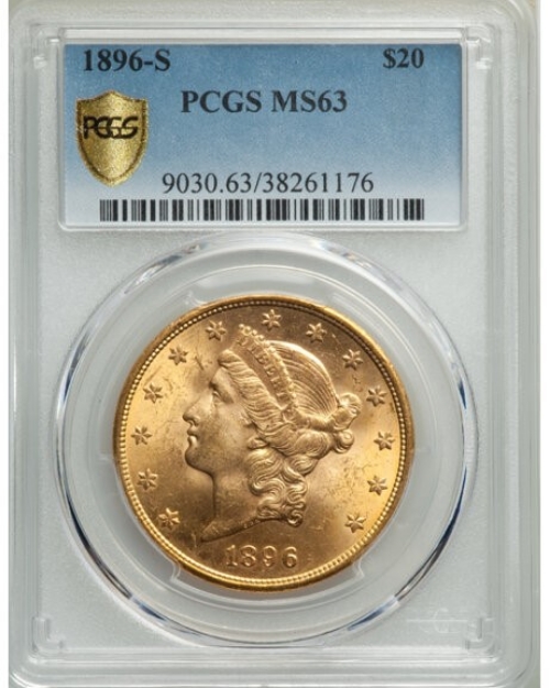 Picture of 1896S $20 Liberty Double Eagle MS63