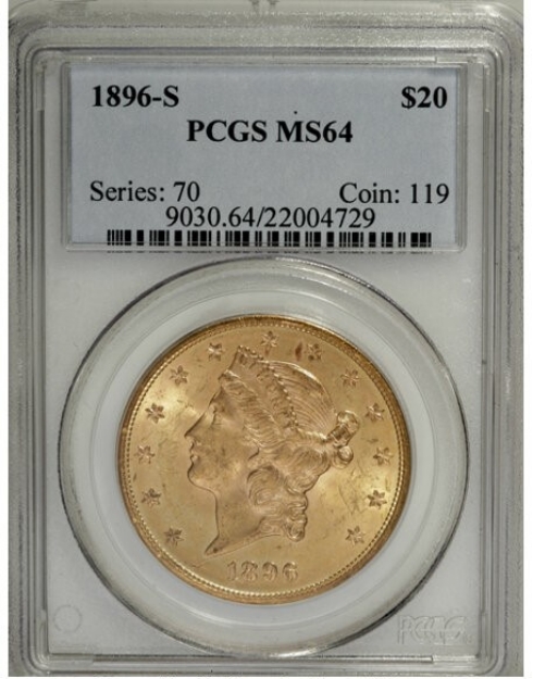 Picture of 1896S $20 Liberty Double Eagle MS64