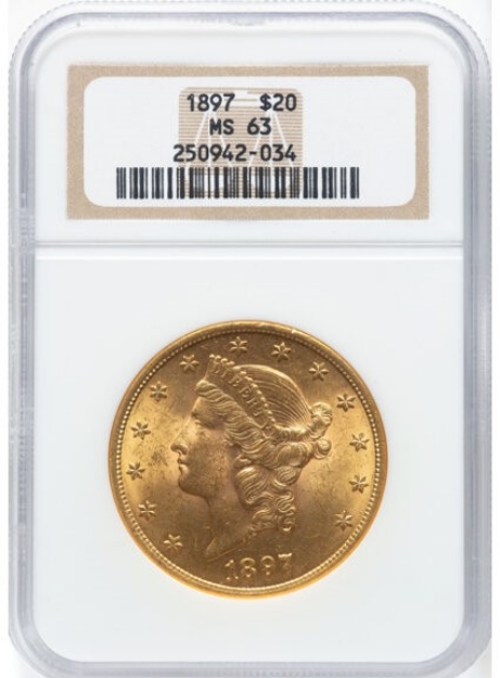 Picture of 1897 $20 Liberty Double Eagle MS63