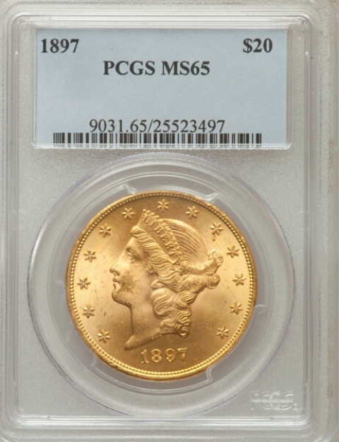Picture of 1897 $20 Liberty Double Eagle MS65