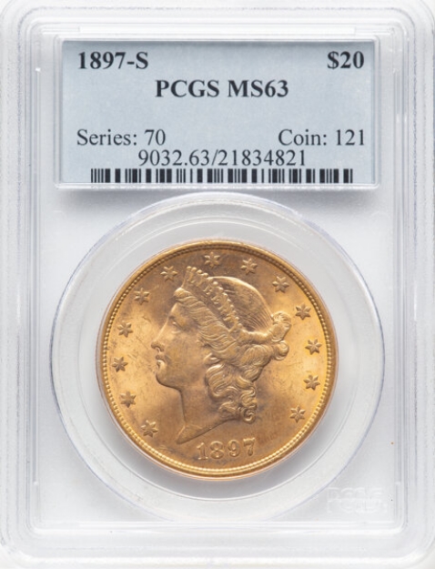 Picture of 1897S $20 Liberty Double Eagle MS63