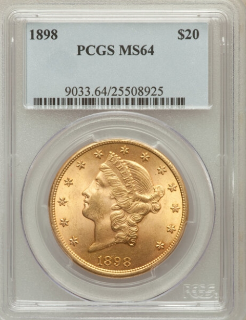 Picture of 1898 $20 Liberty Double Eagle MS64