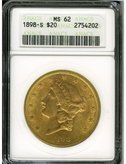 Picture of 1898S $20 Liberty Double Eagle MS62
