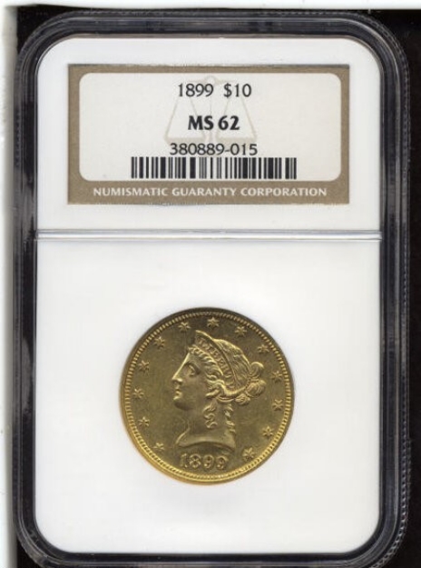 Picture of 1899 $10 Liberty Eagle MS62