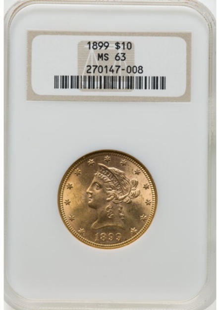 Picture of 1899 $10 Liberty Eagle MS63