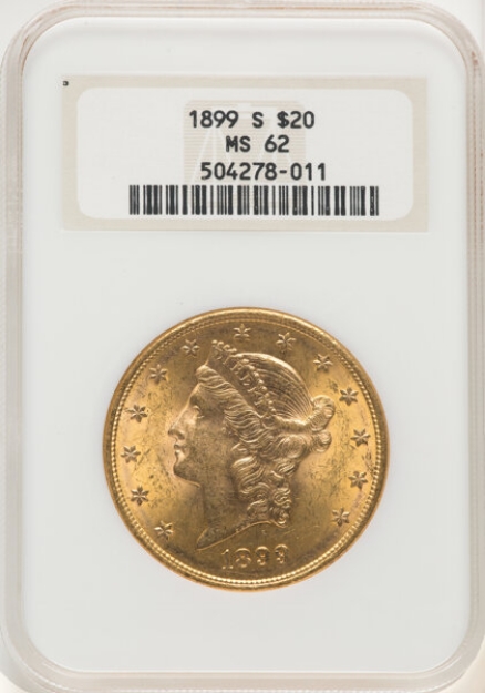 Picture of 1899S $20 Liberty Double Eagle MS62