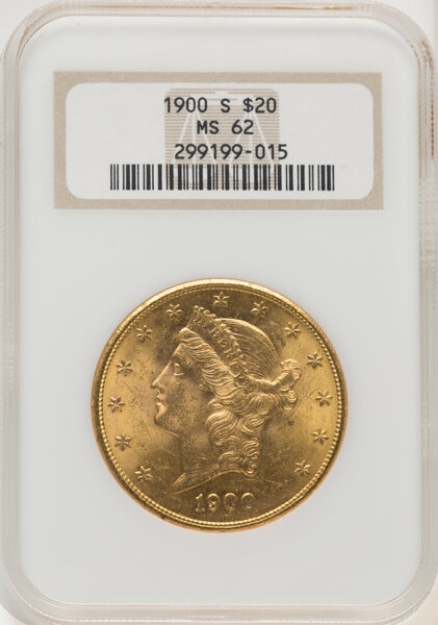 Picture of 1900S $20 Liberty Double Eagle MS62