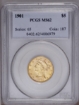 Picture of 1901 $5 Liberty Half Eagle MS62