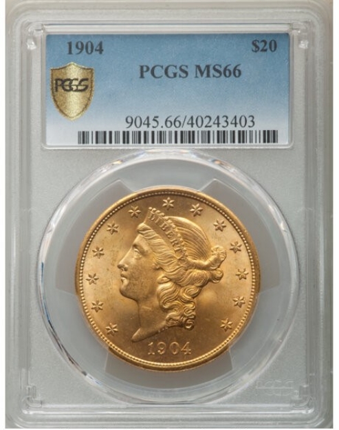 Picture of 1904 $20 Liberty Double Eagle MS66