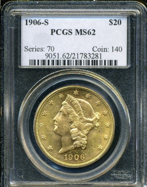 Picture of 1906S $20 Liberty Double Eagle MS62