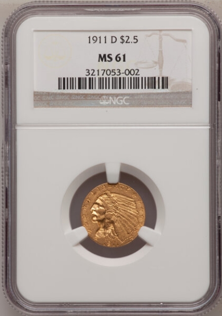 Picture of Common Date $2.5 Indian Head Quarter Eagle MS61