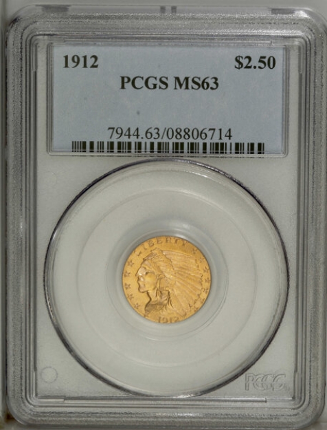 Picture of Common Date $2.5 Indian Head Quarter Eagle MS63