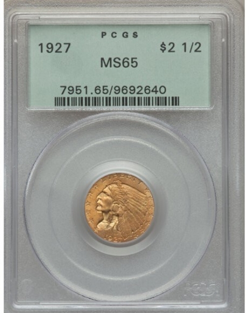 Picture of Common Date $2.5 Indian Head Quarter Eagle MS65