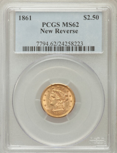 Picture of Common Date $2.5 Liberty Quarter Eagle MS62