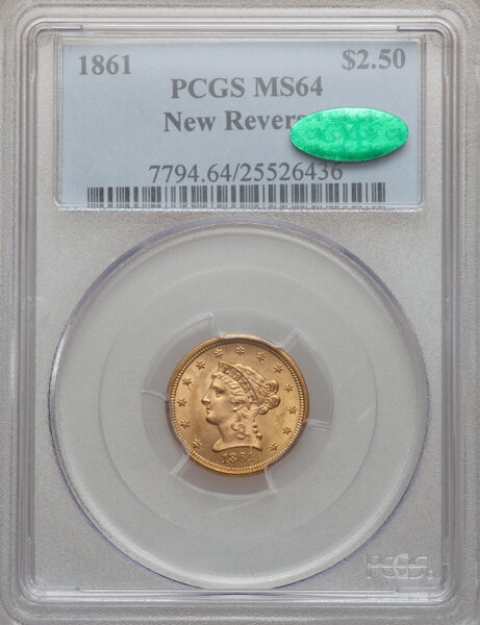 Picture of Common Date $2.5 Liberty Quarter Eagle MS64