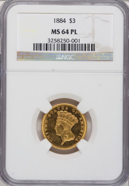 Picture of Common Date $3 Gold MS64