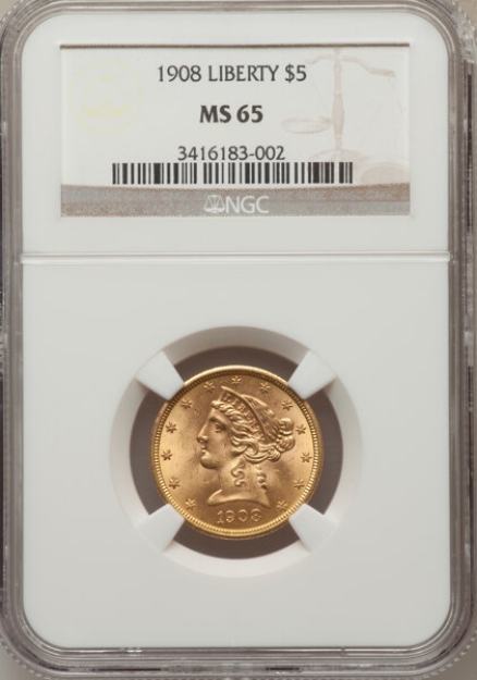 Picture of Common Date $5 Liberty Half Eagle MS65