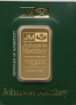 Picture of 1 oz Johnson Matthey Gold Bar (With Assay)