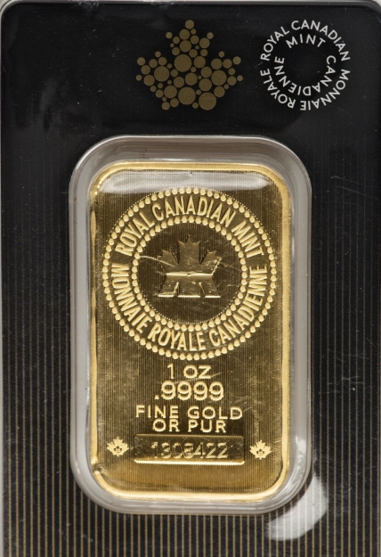 Picture of 1 oz Royal Canadian Mint Gold Bar (With Assay)