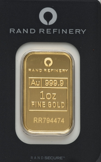 Picture of 1 oz RAND Refinery Gold Bar (With Assay)