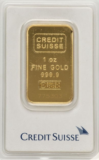Picture of 1 oz Credit Suisse Gold Bar (With Assay)