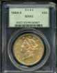 1884S $20 Liberty Double Eagle MS63 1
