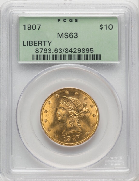 1907 $10 Liberty Eagle MS63 1