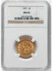 1907 $5 Liberty Half Eagle MS63 1