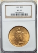 1909 $20 St. Gaudens Double Eagle MS62 1
