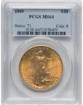 1909 $20 St. Gaudens Double Eagle MS64 1