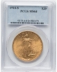 1911S $20 St. Gaudens Double Eagle MS64 1