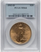 1913D $20 St. Gaudens Double Eagle MS64 1