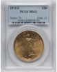 1915S $20 St. Gaudens Double Eagle MS63 1