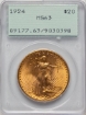 Common Date $20 St Gaudens Double Eagle MS63 1
