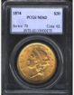 1874 $20 Liberty Double Eagle MS62 1