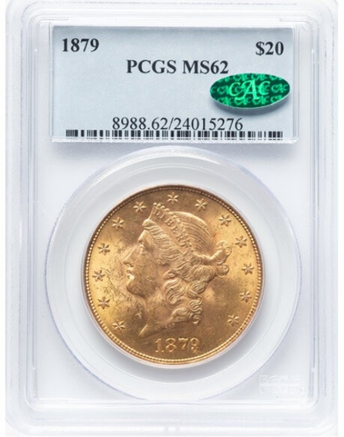1879 $20 Liberty Double Eagle MS62 1