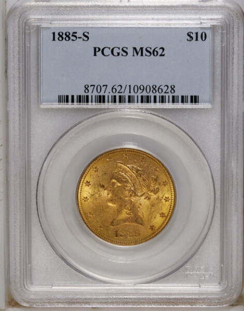1885-S $10 Liberty Eagle MS62 1