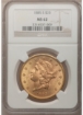 1885-S $20 Liberty Double Eagle MS62 1