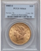 1885-S $20 Liberty Double Eagle MS64 1