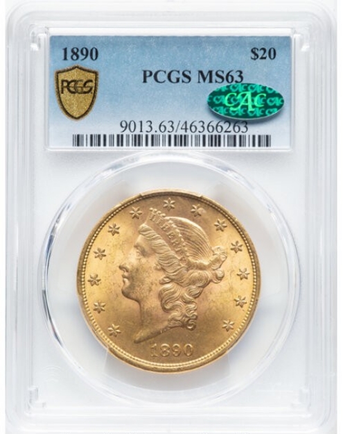 1890 $20 Liberty Double Eagle MS63 1